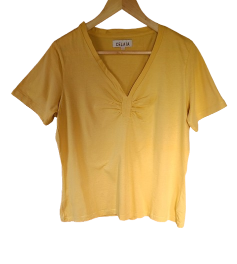 Tee-shirt décolleté plissé Celaia