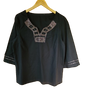 Blouse légère avec sequins et perles Made in Italy