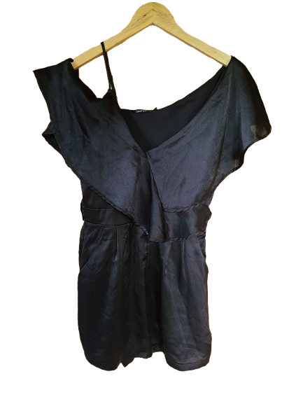 Combi-short satiné épaules dénudées Boohoo