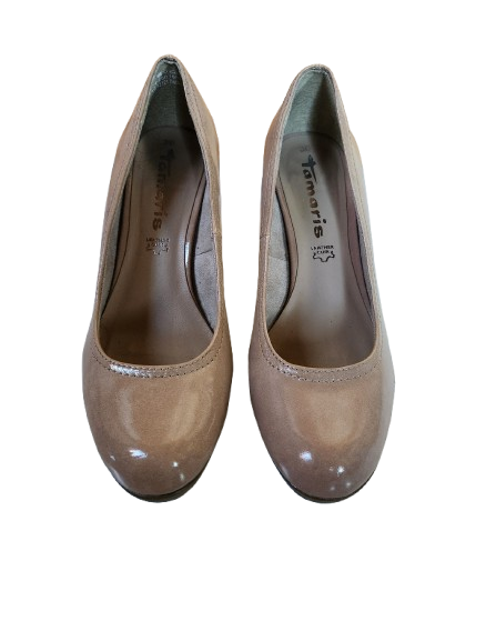 Escarpins à talons en cuir vernis Tamaris