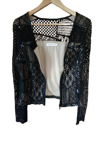 Cardigan/veste en dentelle noire Jaune Rouge Paris