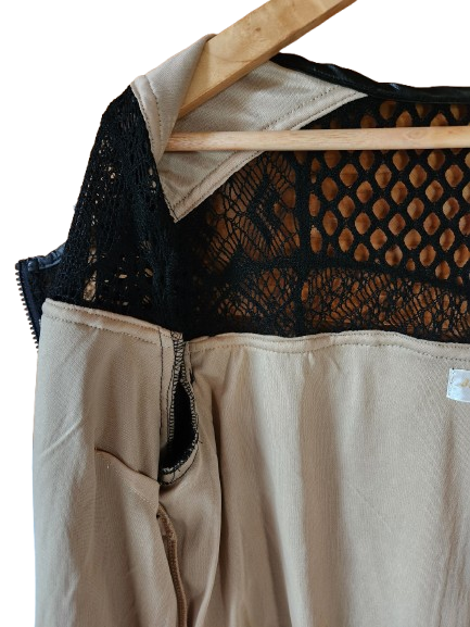 Cardigan/veste en dentelle noire Jaune Rouge Paris