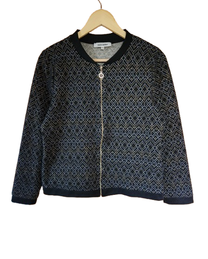 Veste zippée imprimé doré/argenté Grain de Malice