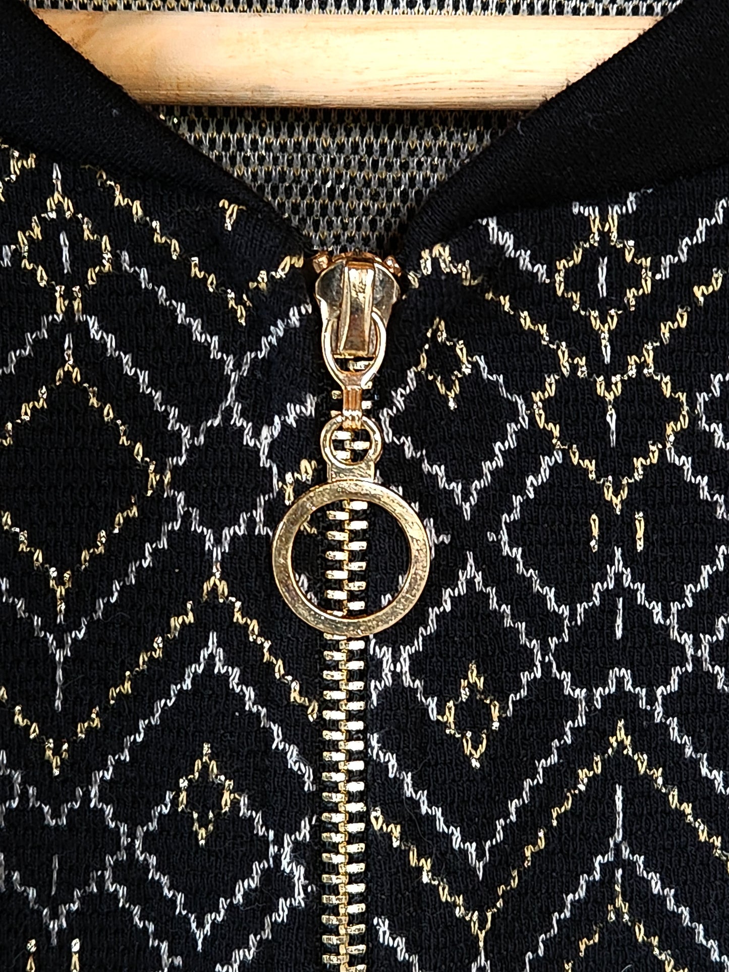 Veste zippée imprimé doré/argenté Grain de Malice