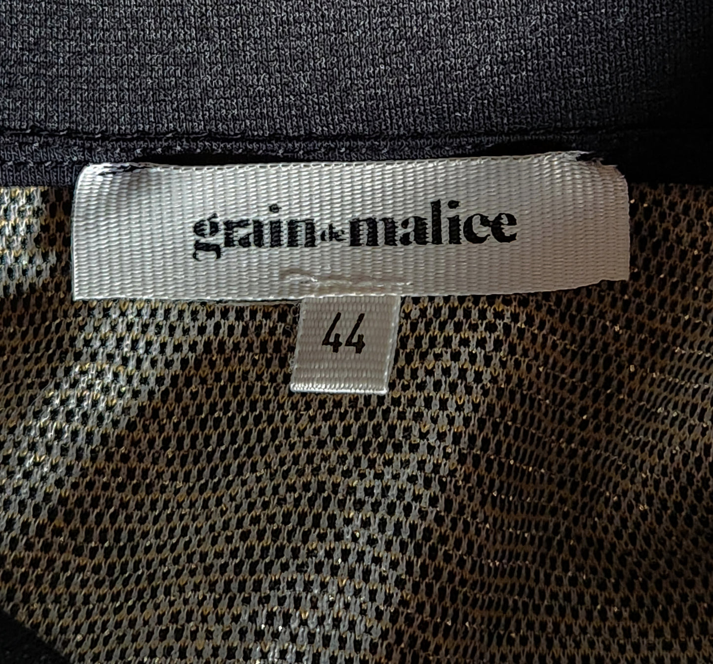 Veste zippée imprimé doré/argenté Grain de Malice
