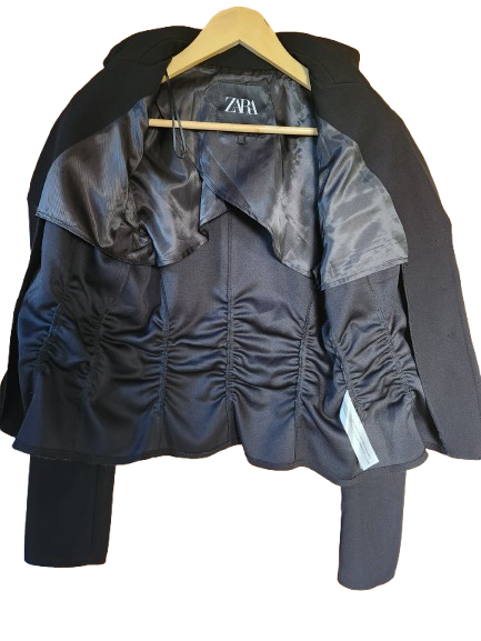Veste blazer froncée Zara