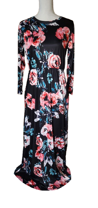 Robe longue fleurie Made in Italy