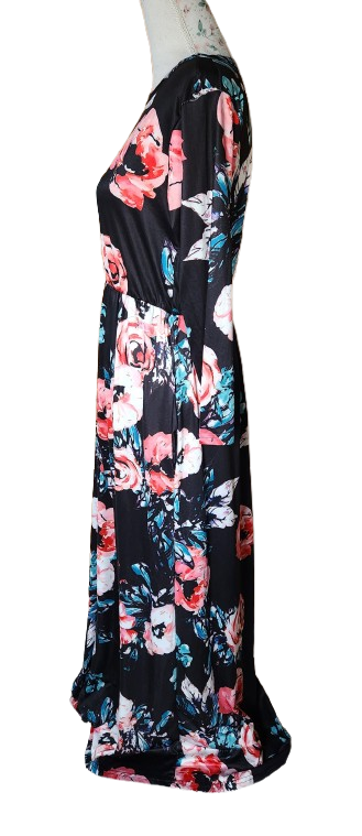 Robe longue fleurie Made in Italy