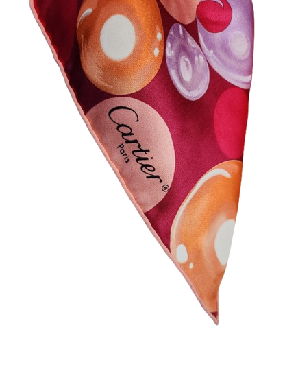 Foulard carré en soie CARTIER