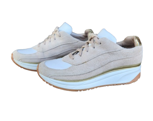 Baskets sneakers beige/doré What For