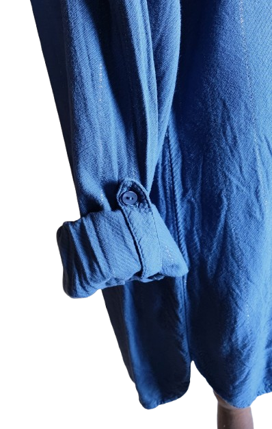 Blouse col chemise avec fils argentés Grain de Malice