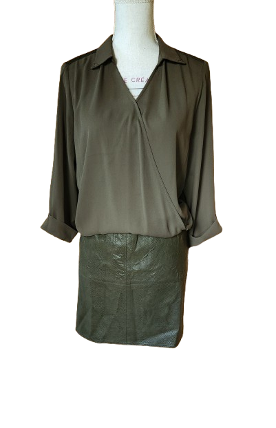Robe cache-coeur bi-matière ELORA
