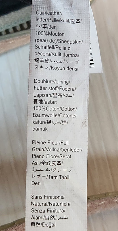 Petit sac à main beige/doré en croûte de cuir Galeries Lafayette