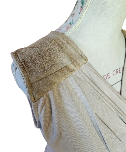 Robe habillée cache-coeur bi-matière