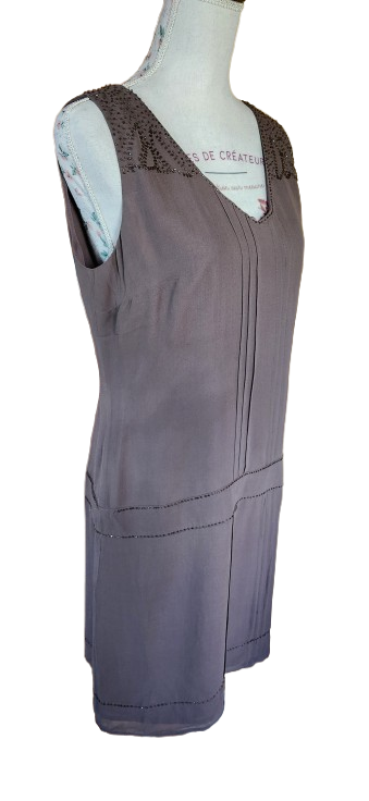 Robe en soie avec perles MAISON 123