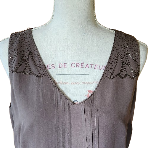 Robe en soie avec perles MAISON 123