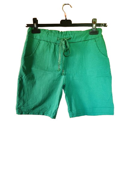 Short coloré avec liens pailletés Made in Italy