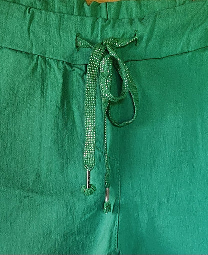 Short coloré avec liens pailletés Made in Italy