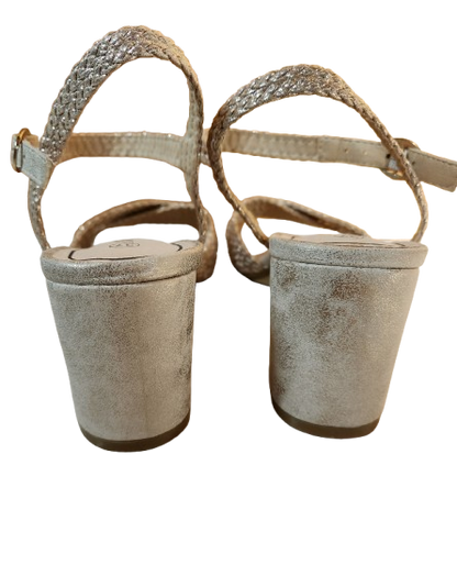 Sandales tressées beige/doré Christine Laure