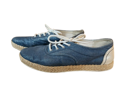Baskets/Espadrilles bleu pailleté Geox