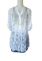 Robe de plage neuve en dentelle avec sequins Made in Italy