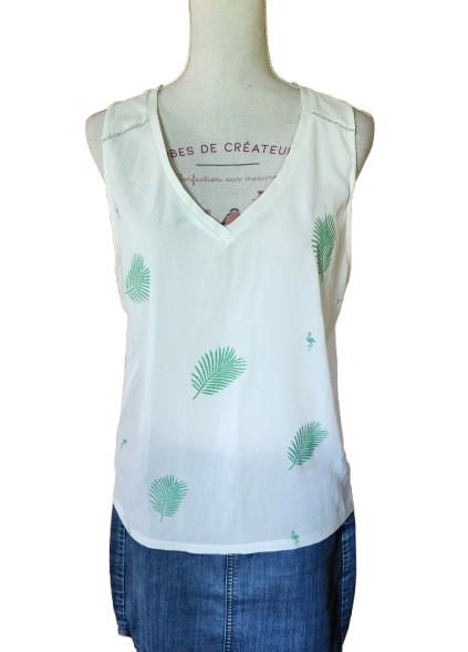 Blouse débardeur à motifs pailletés Naf Naf