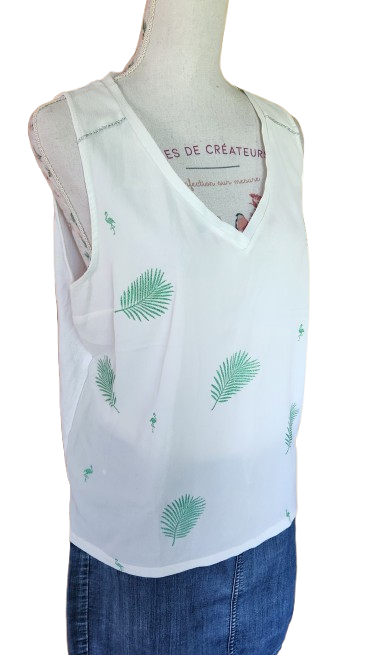 Blouse débardeur à motifs pailletés Naf Naf