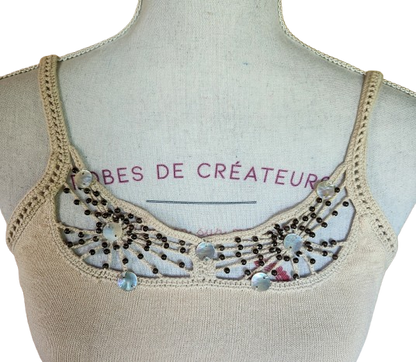 Débardeur avec perles Camaïeu