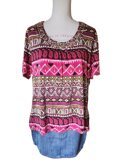 Tee-shirt avec petites perles en bois C&A