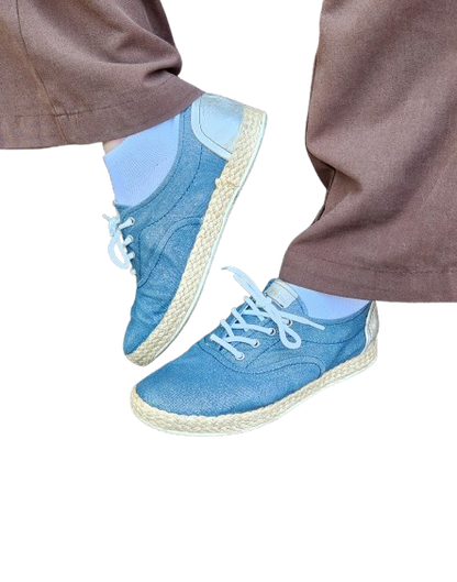 Baskets/Espadrilles bleu pailleté Geox