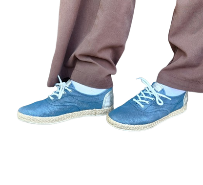 Baskets/Espadrilles bleu pailleté Geox