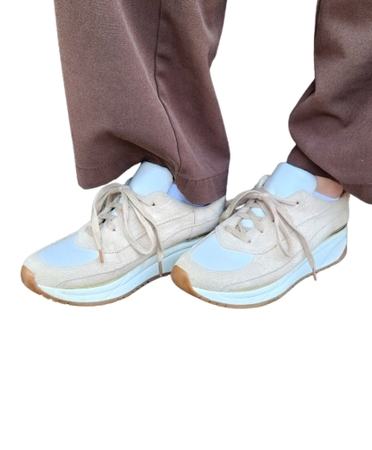 Baskets/sneakers beige/doré What For