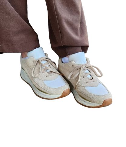 Baskets/sneakers beige/doré What For