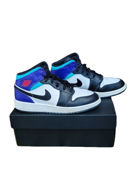 Baskets Air Jordan 1 Mid Bright Concord GS