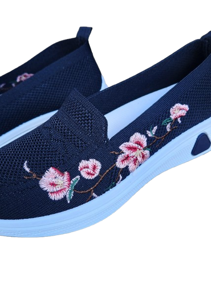 Baskets confort en tissu avec broderie Amazon