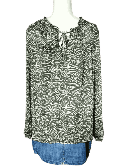 Blouse en voile imprimé avec fils argentés Grain de Malice