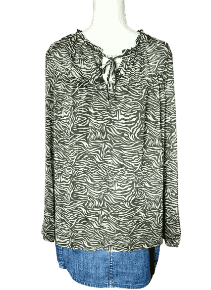 Blouse en voile imprimé avec fils argentés Grain de Malice