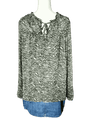 Blouse en voile imprimé avec fils argentés Grain de Malice
