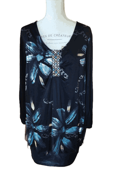 Blouse en voile imprimé Toscane