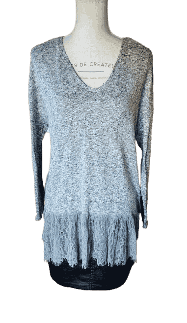 Pull doux avec dentelle Zara