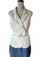 Veste blazer ceinturée sans manche Shein