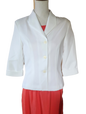 Veste blazer blanche manches 3/4